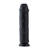 HiSmith 11 Inch Black Curved Silicone Dildo – Premium Silicone Dildo Sex Machine Attachments